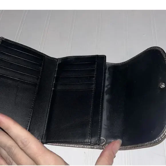 Coach Metallic Wallet Glitter Shiny Sparkle! Very Nice - Picture 2 of 6